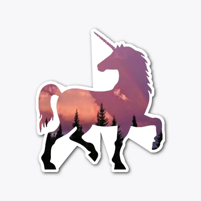 Sunset Unicorn Sticker