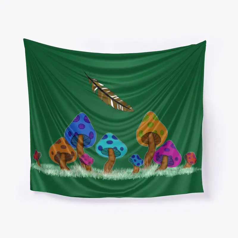 Mushroom Feather Banner