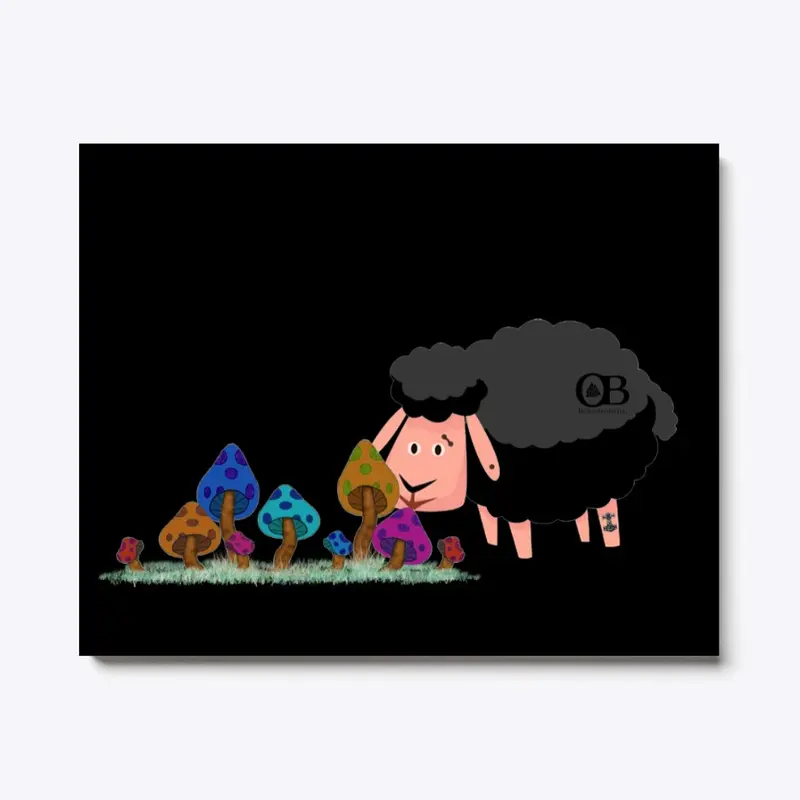 OBW Black Sheep Mushroom Wall Art