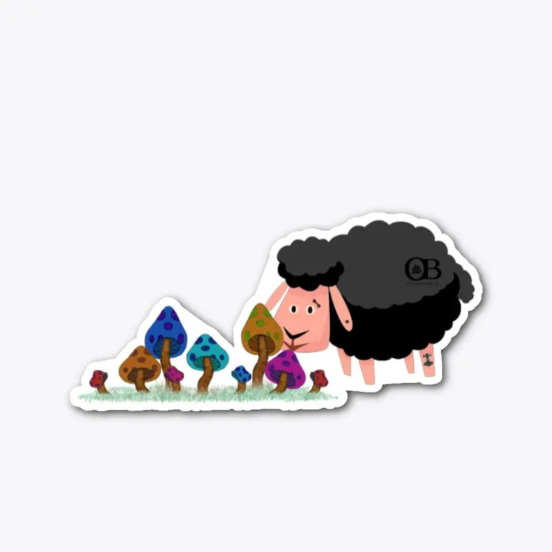 OBW Black Sheep Mushroom sticker