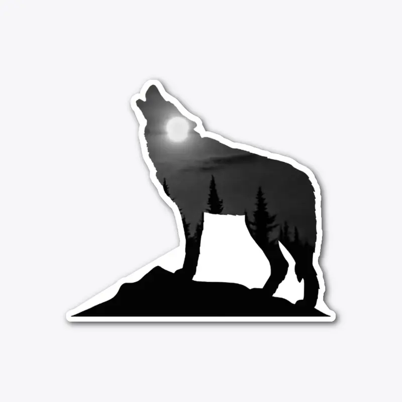 Wolf Moon Sticker