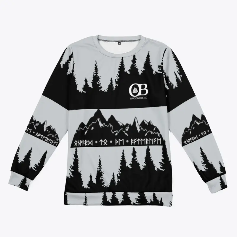 OBW Trees and Mountains All-Over Sweater